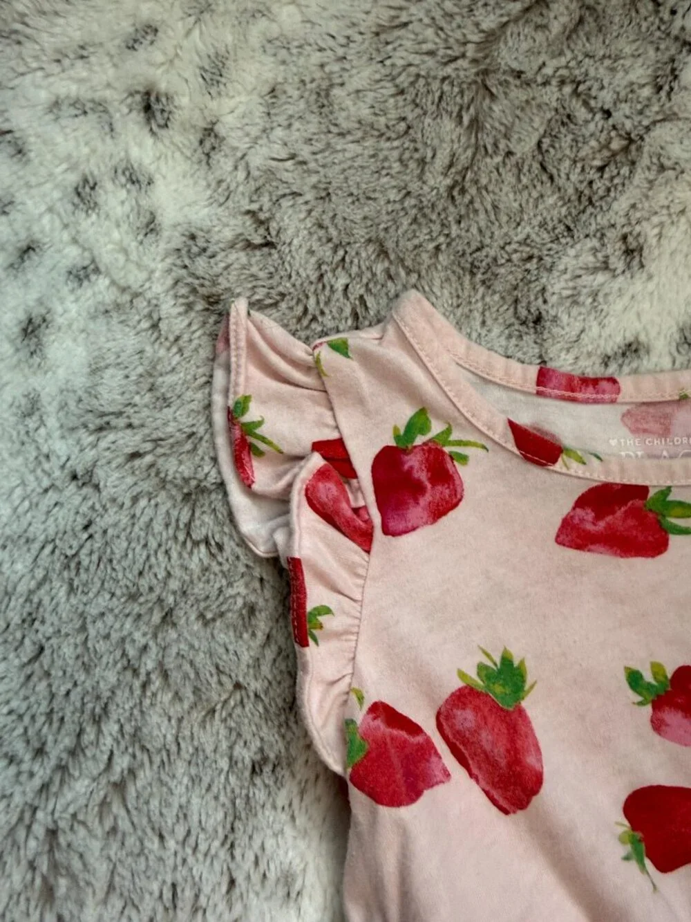The Children's Place pink strawberry dress girls 3T preppy garden party summer
